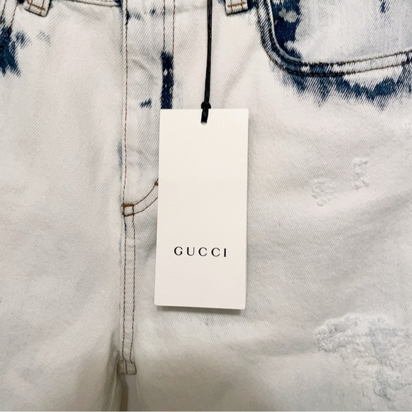 NWT Gucci Hand Bleached Punk Denim Jeans size 28 - Picture 10 of 15